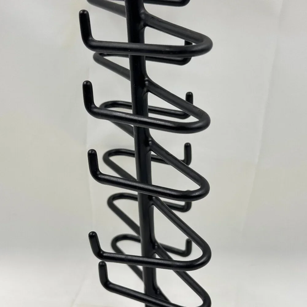 Tie Belt Scarf Rack Hanger Organizer Metal Rubber Coated for 12+ Ties + 1 Hook